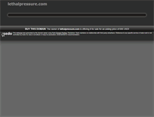 Tablet Screenshot of lethalpressure.com